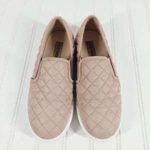 Steve Madden Quilted Slip-On Sneakers — Light Pink